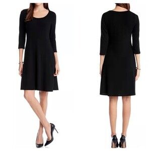 Premise black stretch jersey knit dress size small